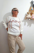 Pull Oversize Amour Blanc
